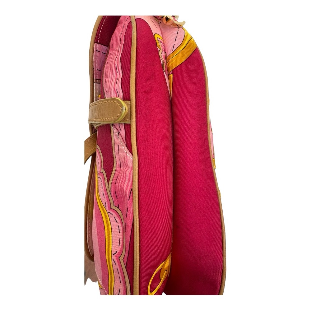 ⚡️SOLD⚡️ ✨RARE✨ Christian Dior Multicolor Silk Print Saddle Bag (Galliano Era) - Picture 8 of 17